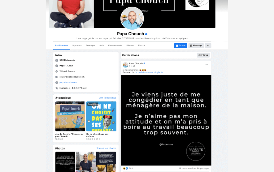 Facebook Papa Chouch