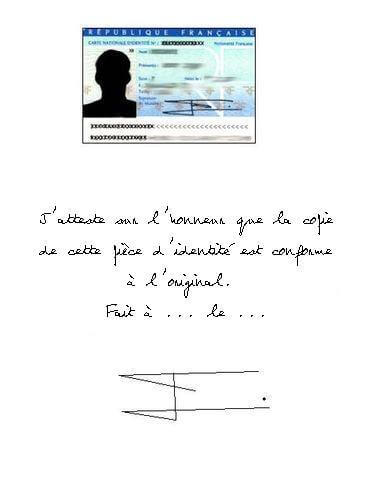 Carte d'identité scannée
