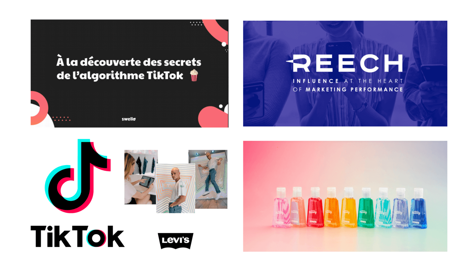 4 images qui illustrent le webinar de Reech sur TikTok